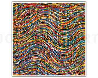 SOL LEWITT, "Wavy Brushstrokes" (1995), Giclee Fine Art Print, Minimalism, Wall Decor, Housewarming Gift, Collectible