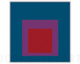 JOSEF ALBERS, "Hommage to the Square: Red Brass" (1961), giclee fine-art print, abstract expressionisme, wanddecoratie, housewarmingcadeau