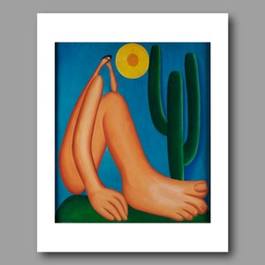 TARSILA DO AMARAL, &quot;Abaporu&quot; (1928), Giclee Fine Art Print, Brazilian Art, Wall Decor, Housewarming Gift, Collectible
