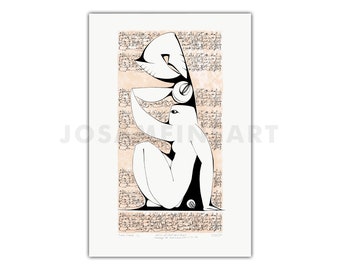 MONA SAUDI, "Poem of the Land" (1979), Giclee Fine Art Print, Middle Eastern Art, Wall Decor, Housewarming Gift, Collectible