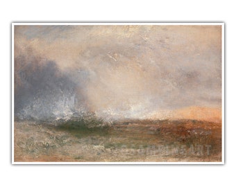 J. M. W. TURNER, « Une mer orageuse se brisant sur un rivage » (vers 1840-1845), impression giclée d'art, décoration murale, cadeau de pendaison de crémaillère, objet de collection