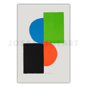 SONIA DELAUNAY, &quot;La Rochelle&quot; (c. 1970), Giclee Fine Art Print, Contemporary Art, Wall Decor, Housewarming Gift, Collectible