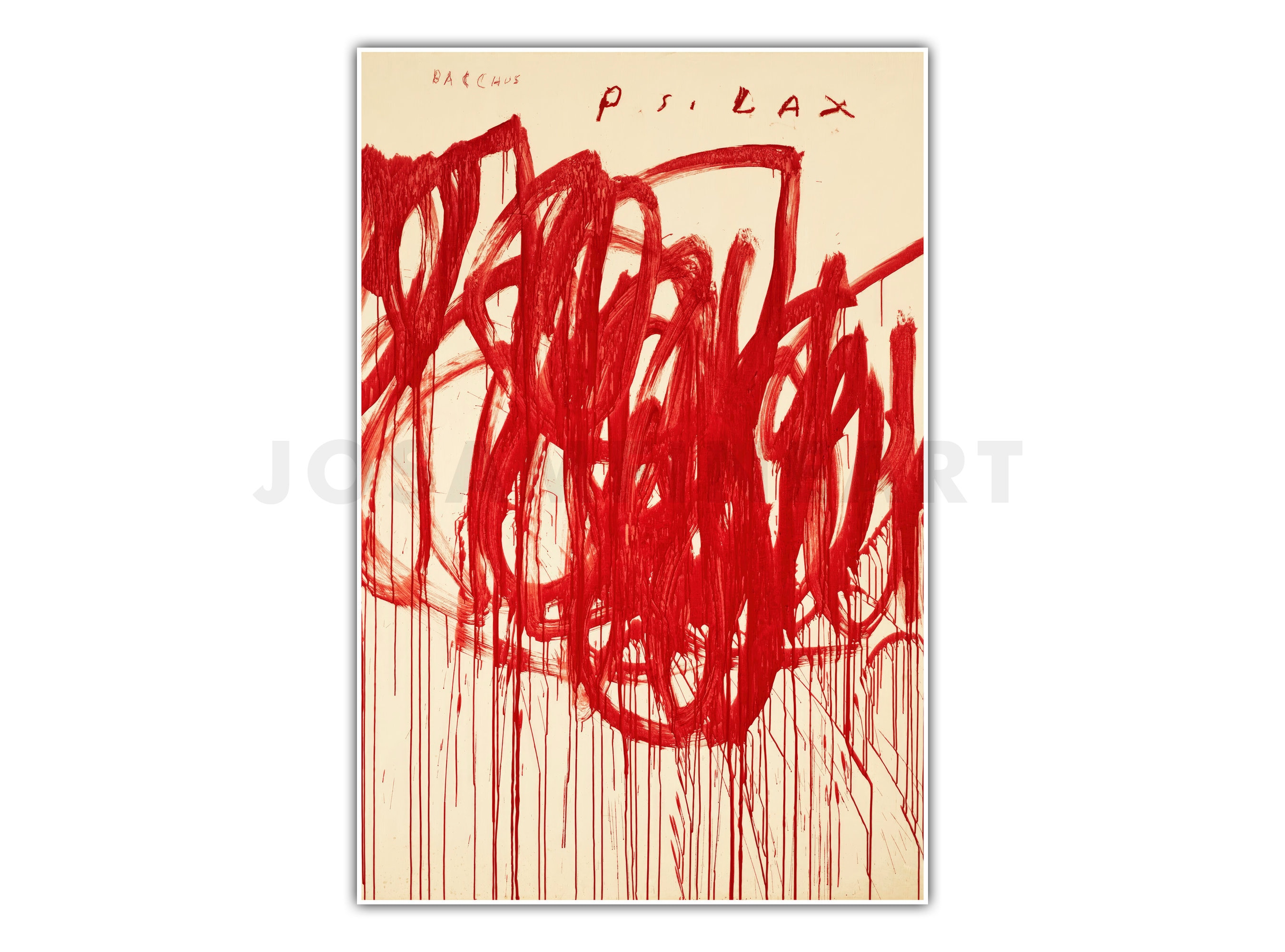 CY TWOMBLY、「無題」（2004年）、ジクレー版画、抽象表現主義、壁飾り