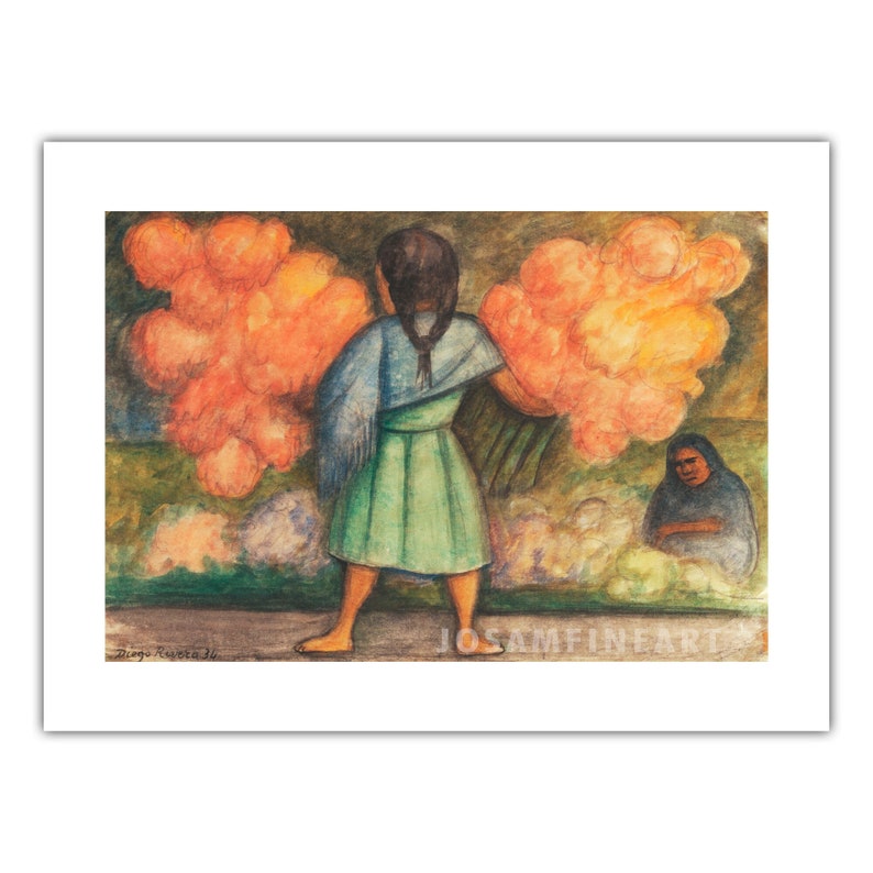DIEGO RIVERA vendedora De Flores flower Vendor Etsy