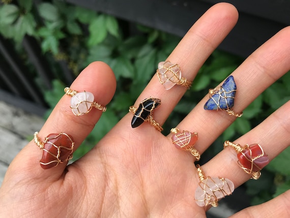 Crystal Rock Rings -7 Styles Available