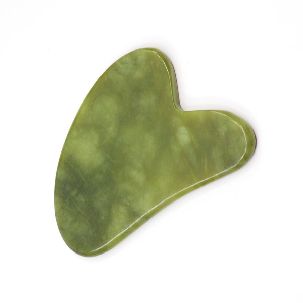 Outil en pierre de jade gua sha, huile pour le visage et outil de massage du corps entièrement naturels, pierre naturelle authentique, sculpture de visage en cristal, ensemble de soins de la peau gua sha