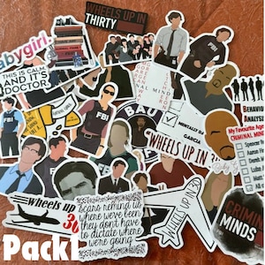 Criminal Minds Sticker Sticker Pack (35-37 stickers ea pack) - Laptop, Water Bottle, Tumbler Stickers, -See Description