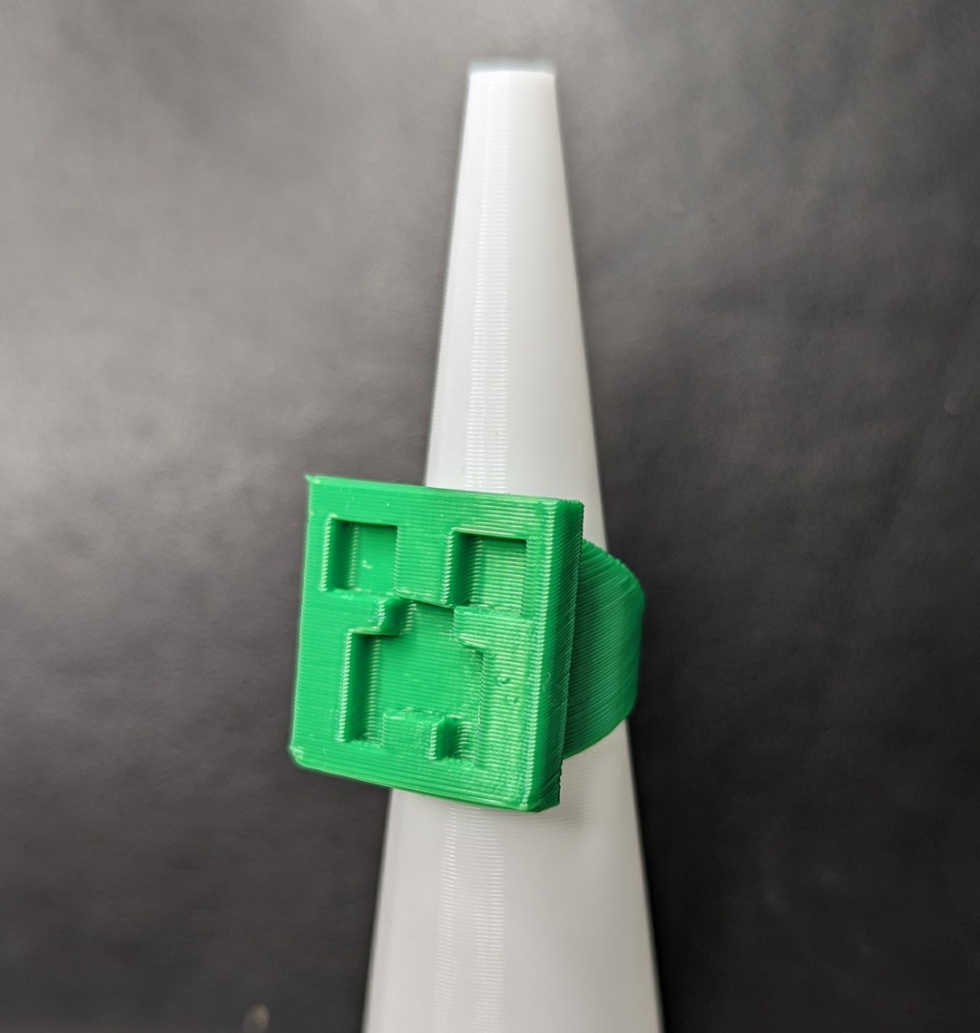 3D Printed Minecraft Creeper Rings: Pixelated Party Favors for Gamers ...