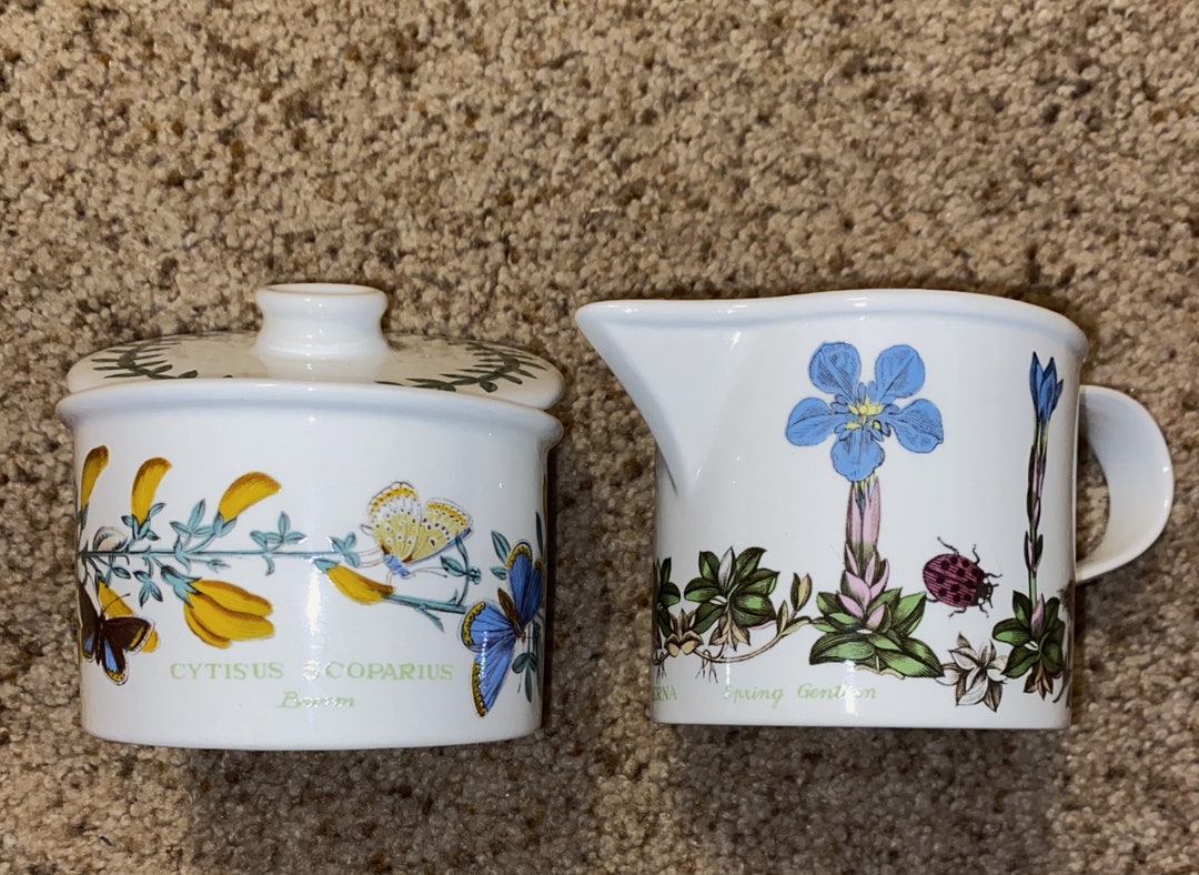 Portmeirion Botanic Garden Creamer & Sugar Bowl Set Etsy
