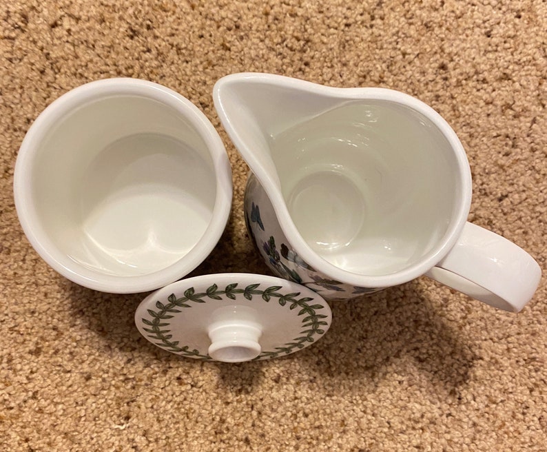 Portmeirion Botanic Garden Creamer & Sugar Bowl Set Etsy