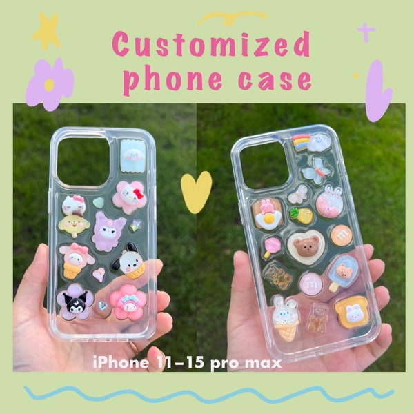Customized  Kawaii phone cases , cute pone cases,pink phone case,blue phone case