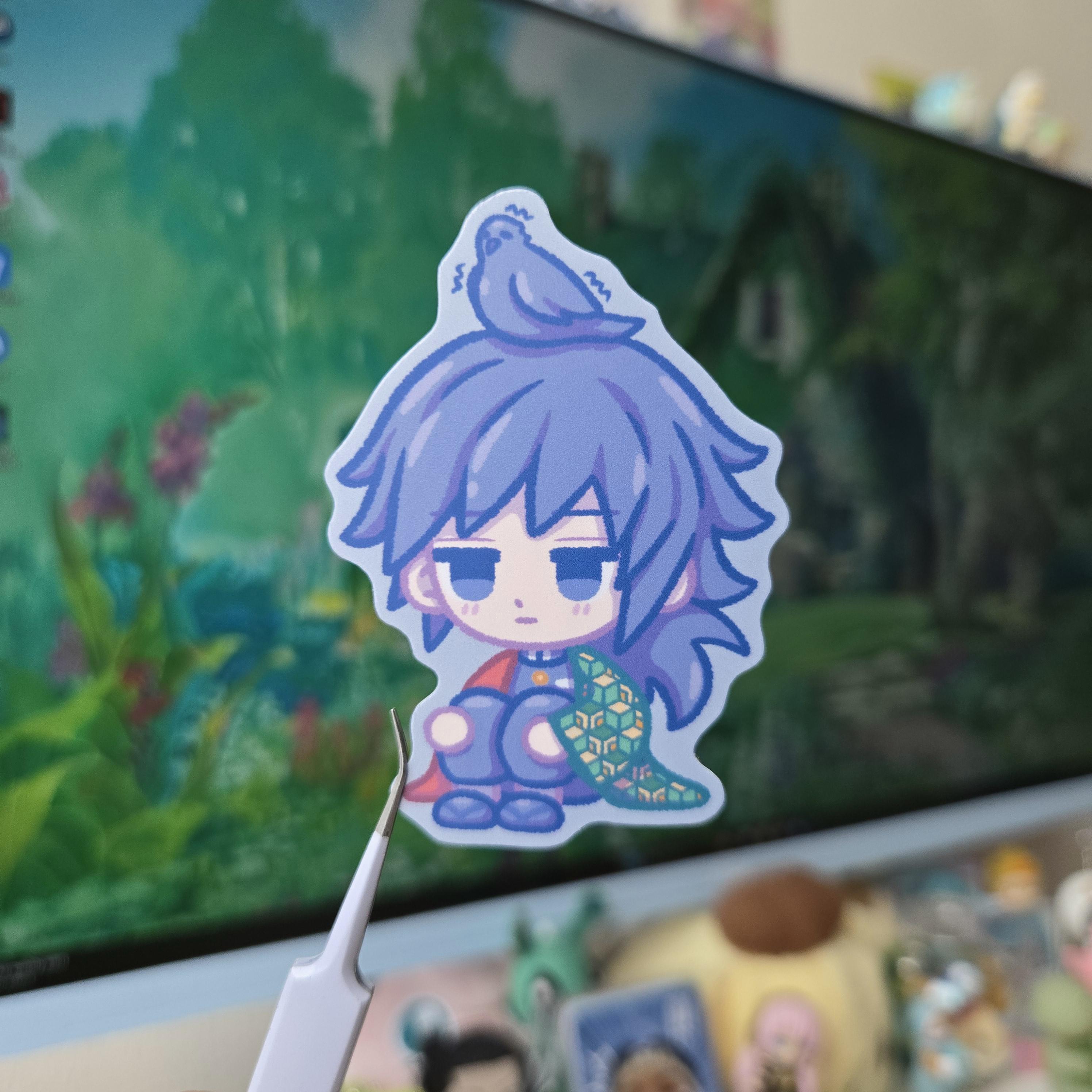 Stickers 3D Giyu Tomioka (Demon Slayer) - 13x13 Cm, Neuf, Licence Demon Slayer