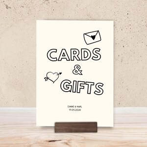 Whimsical Cards And Gifts Sign Template Canva Hand Drawn Template Gifts & Cards Scribble Illustration Doodle Hand Drawn Quirky Sign, AL102