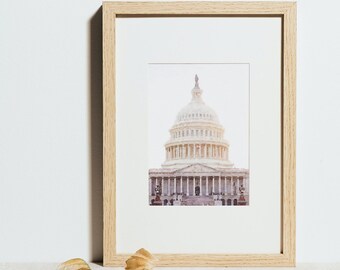 Printable Watercolor Wall Art // City Series: Washington, DC // U.S. Capitol // Instant Digital Download