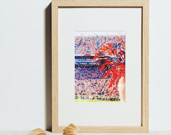Printable Watercolor Wall Art // City Series: Auburn, AL // Jordan Hare Stadium // Instant Digital Download
