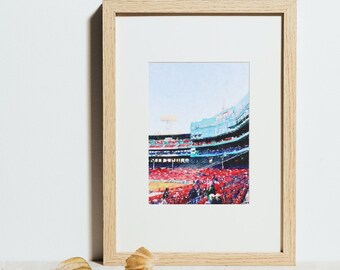 Printable Watercolor Wall Art // City Series: Boston // Fenway Park // Instant Digital Download