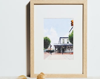 Printable Watercolor Wall Art // City Series: Auburn, AL // Toomer's Corner // Instant Digital Download