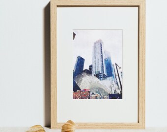 Printable Watercolor Wall Art // City Series: New York City // WTC Oculus // Instant Digital Download