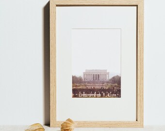 Printable Watercolor Wall Art // City Series: Washington, DC // Lincoln Memorial // Instant Digital Download