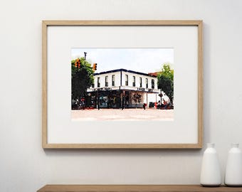 Printable Watercolor Wall Art // City Series: Auburn, AL // Toomer's Corner // Instant Digital Download