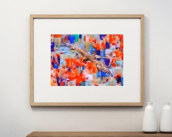 Printable Watercolor Wall Art // City Series: Auburn, AL // War Eagle Flight Tradition // Instant Digital Download