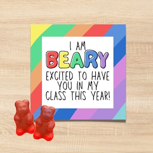 Beary Excited Meet the Teacher Treat Tag | Back to School Printable | Gummy Bears Teddy Grahams| New Teacher Treat Tag Download |