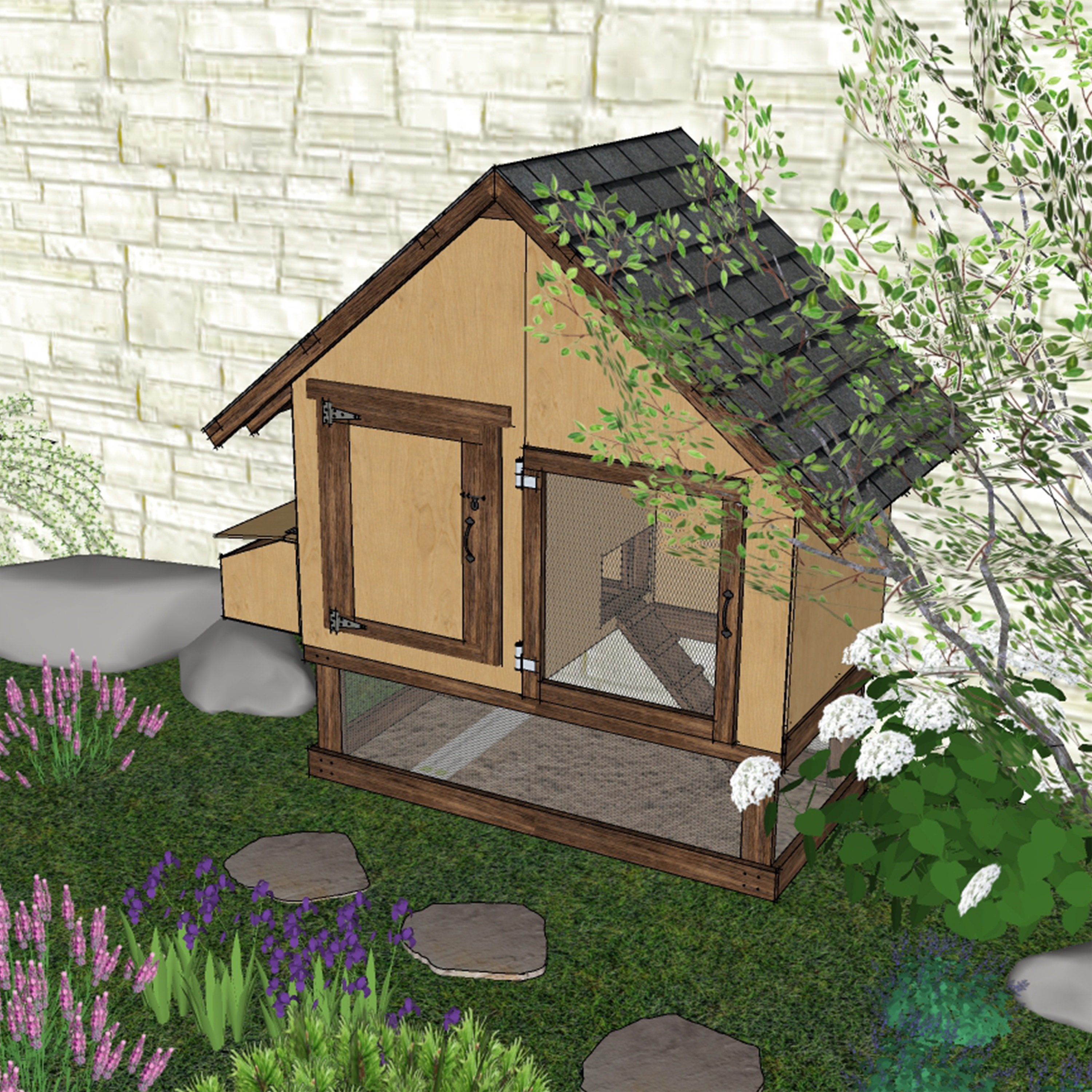 4x8 Chicken Coop Plans - Diy Chicken Coop With Run Plans - Build Wood ...