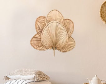 Palm Dried fans, Wall-hanging Fans, Woven Fan, Natural Palm Leaf Fan, Dried Palm Leaves Decor