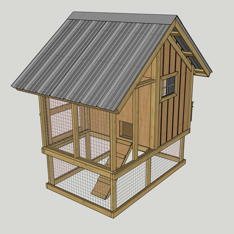 4x8 Chicken Coop Plans - DIY Chicken Coop Plans With Run - DIY Chicken ...