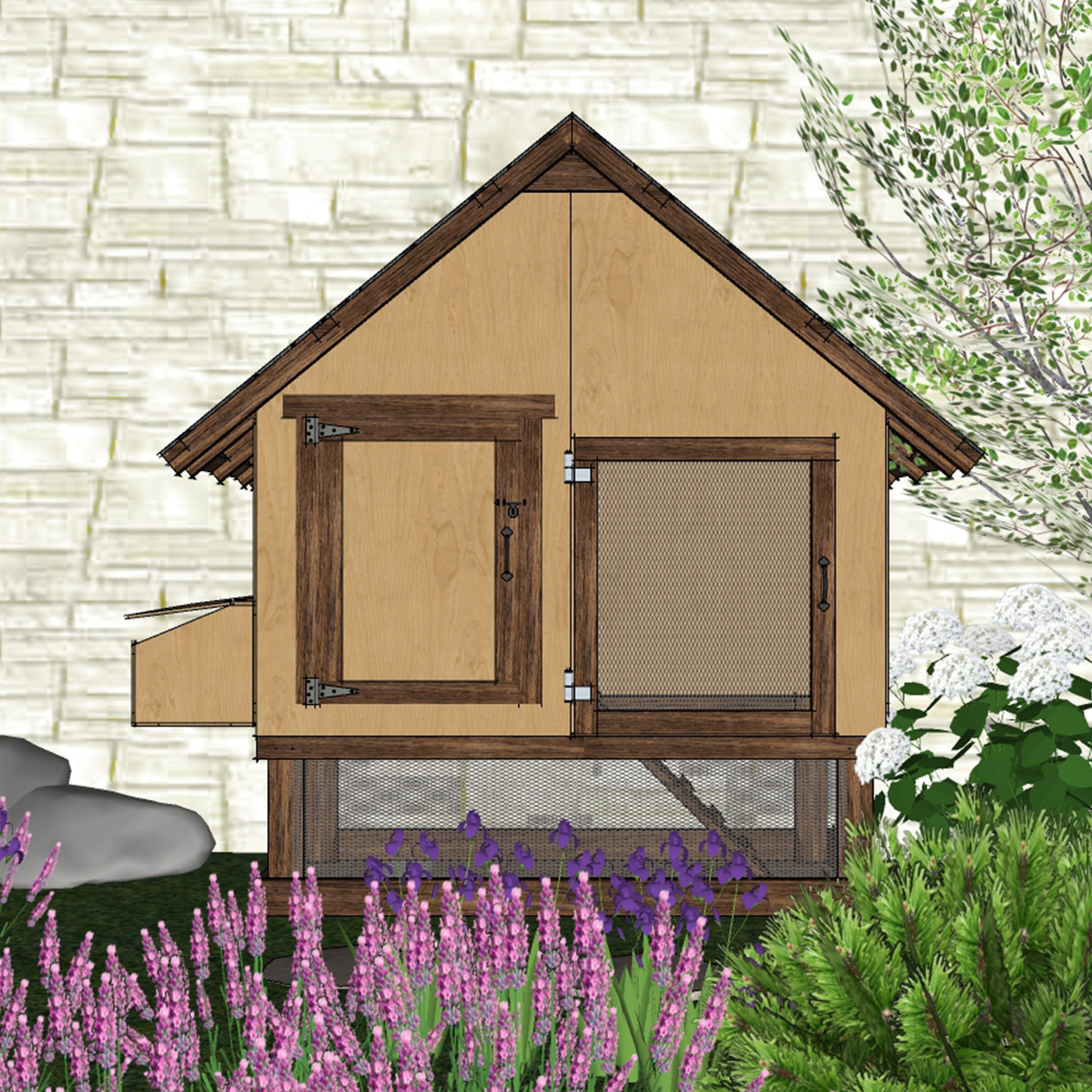 4x8 Chicken Coop Plans - Diy Chicken Coop With Run Plans - Build Wood ...