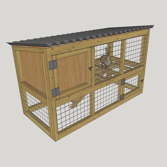 ウサギ小屋、ウズラ小屋、モルモット小屋の作り方 - DIY ウサギ小屋