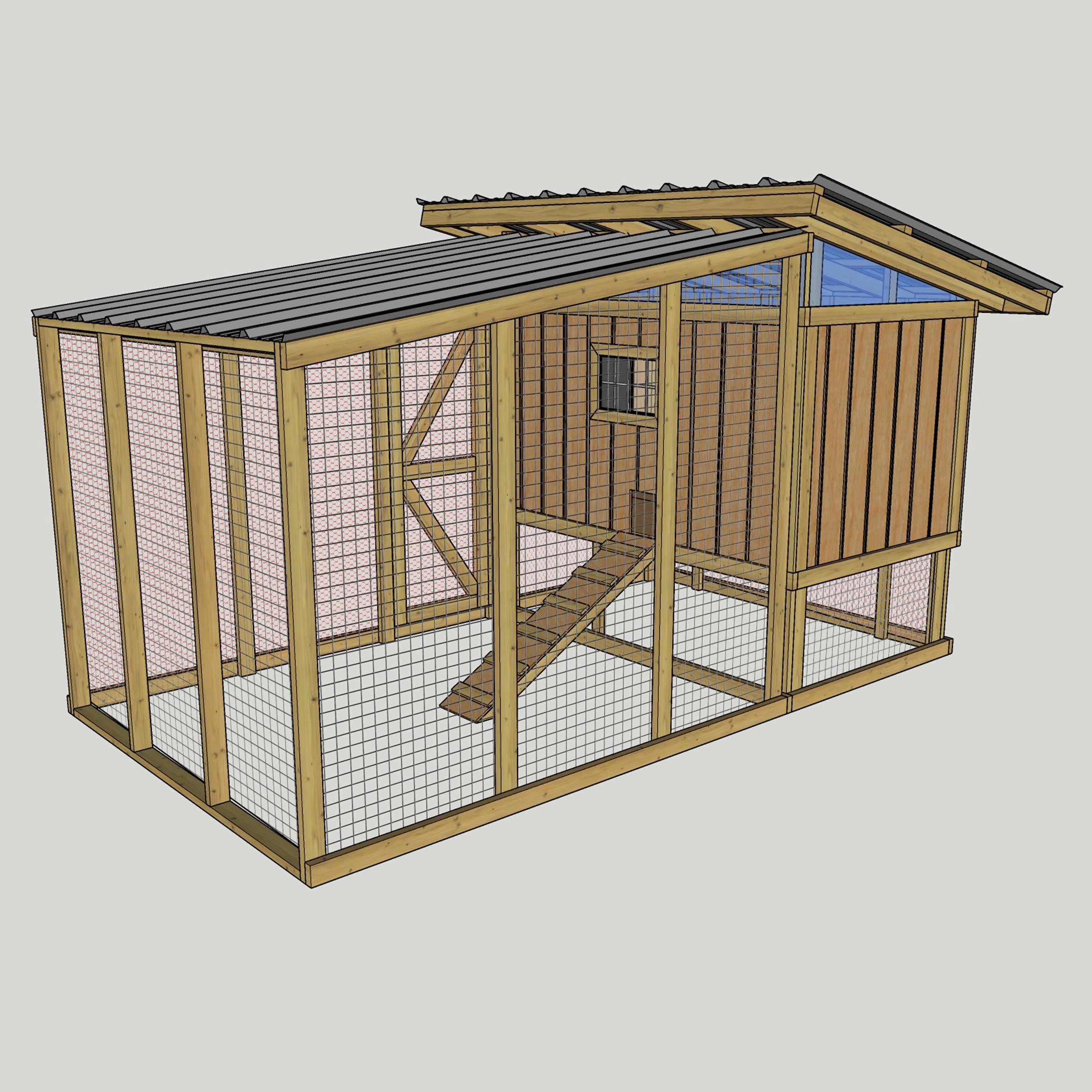 8x14 Chicken Coop Plans - DIY Chicken Coop Plans With Run - DIY Chicken ...