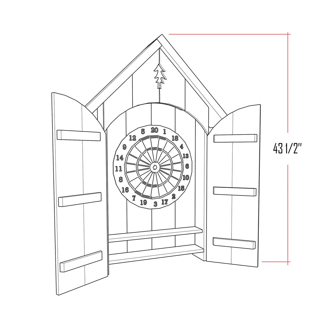 DIY Dartboard Plans Wood Dart Board Plans Etsy