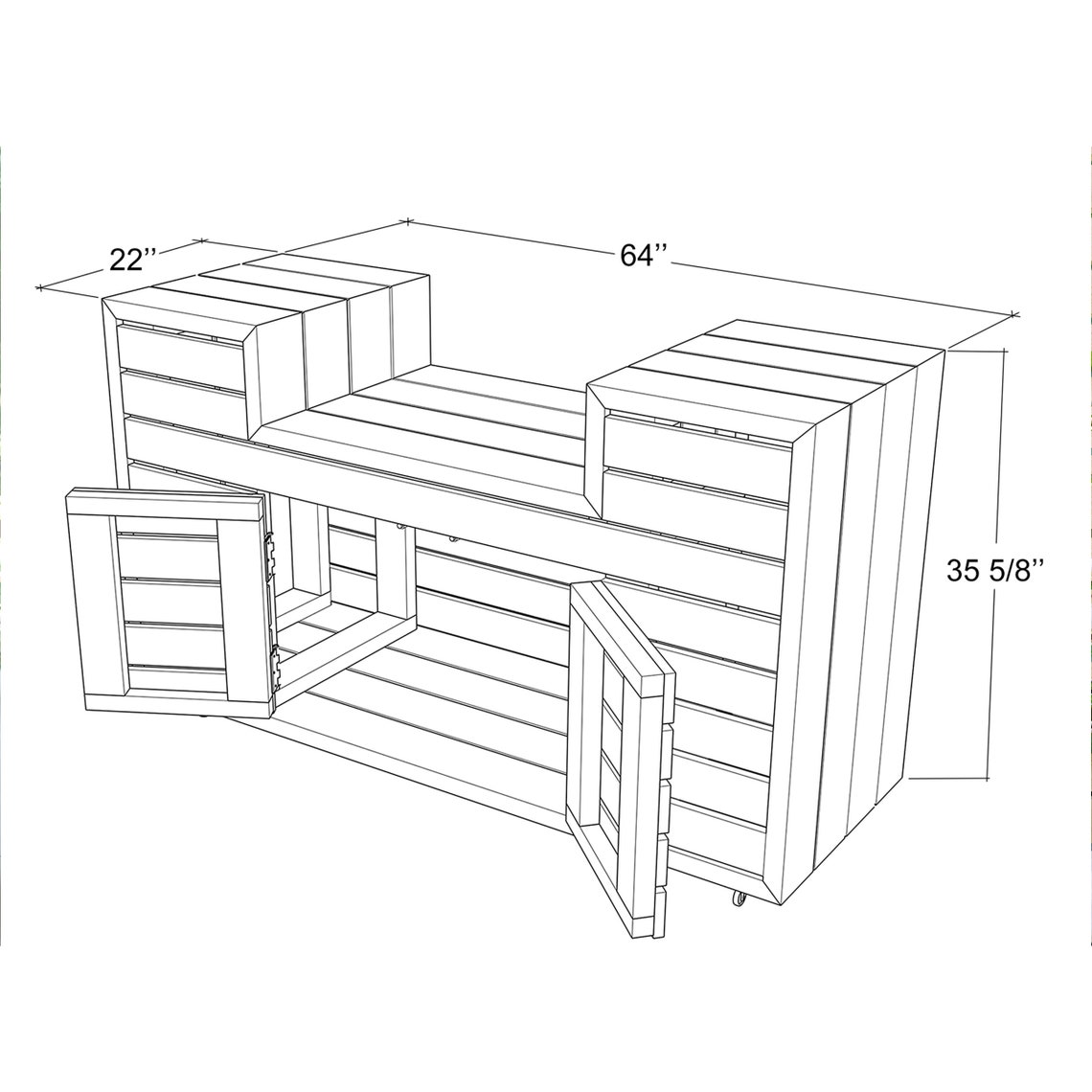 Grill Table Plans Outdoor Grill Cart Plans DIY Wood Grill Etsy UK