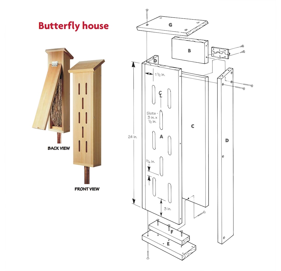 DIY Butterfly House Plans Build Butterfly House Garden DIY Wood