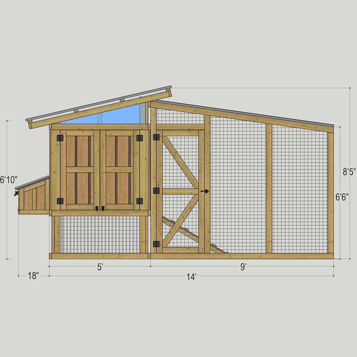 8x14 Chicken Coop Plans - DIY Chicken Coop Plans With Run - DIY Chicken ...