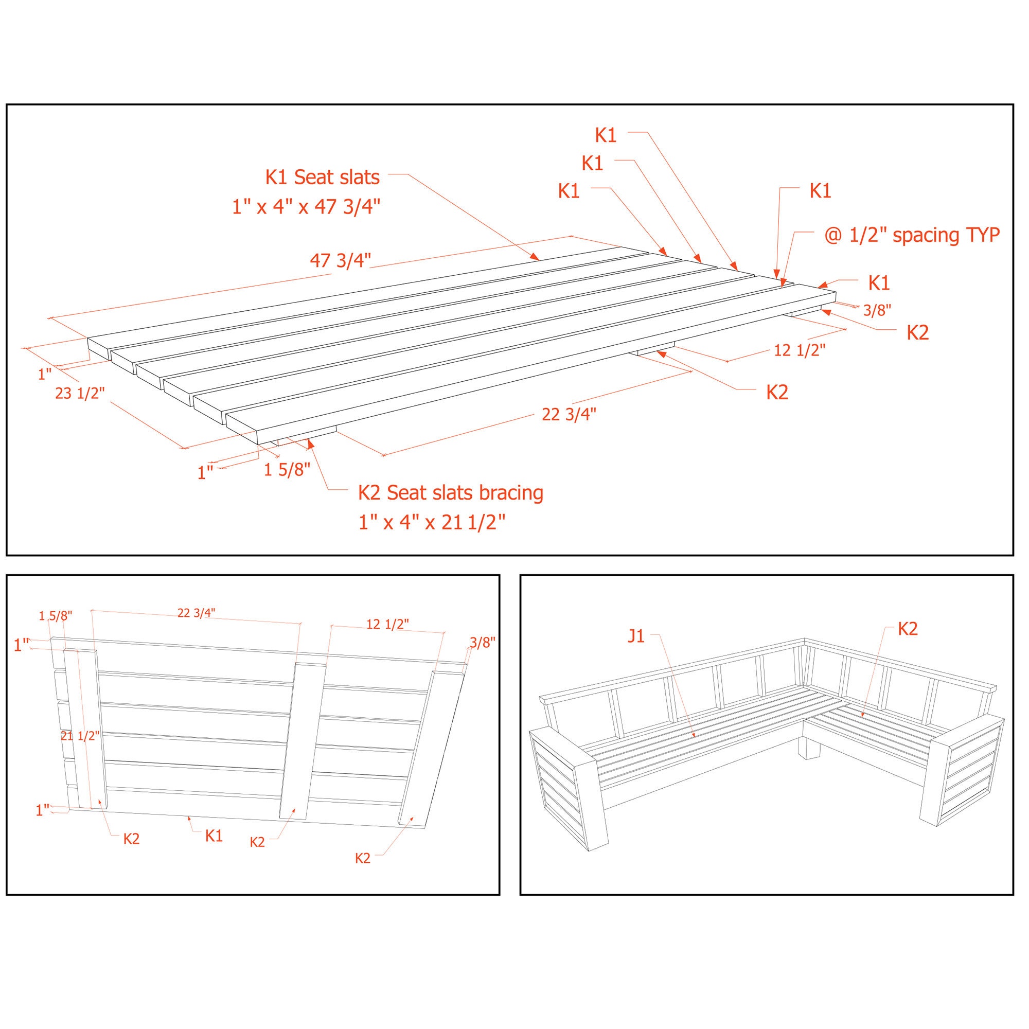 Outdoor Sofa Plans DIY Outdoor Furniture Plans Build - Etsy