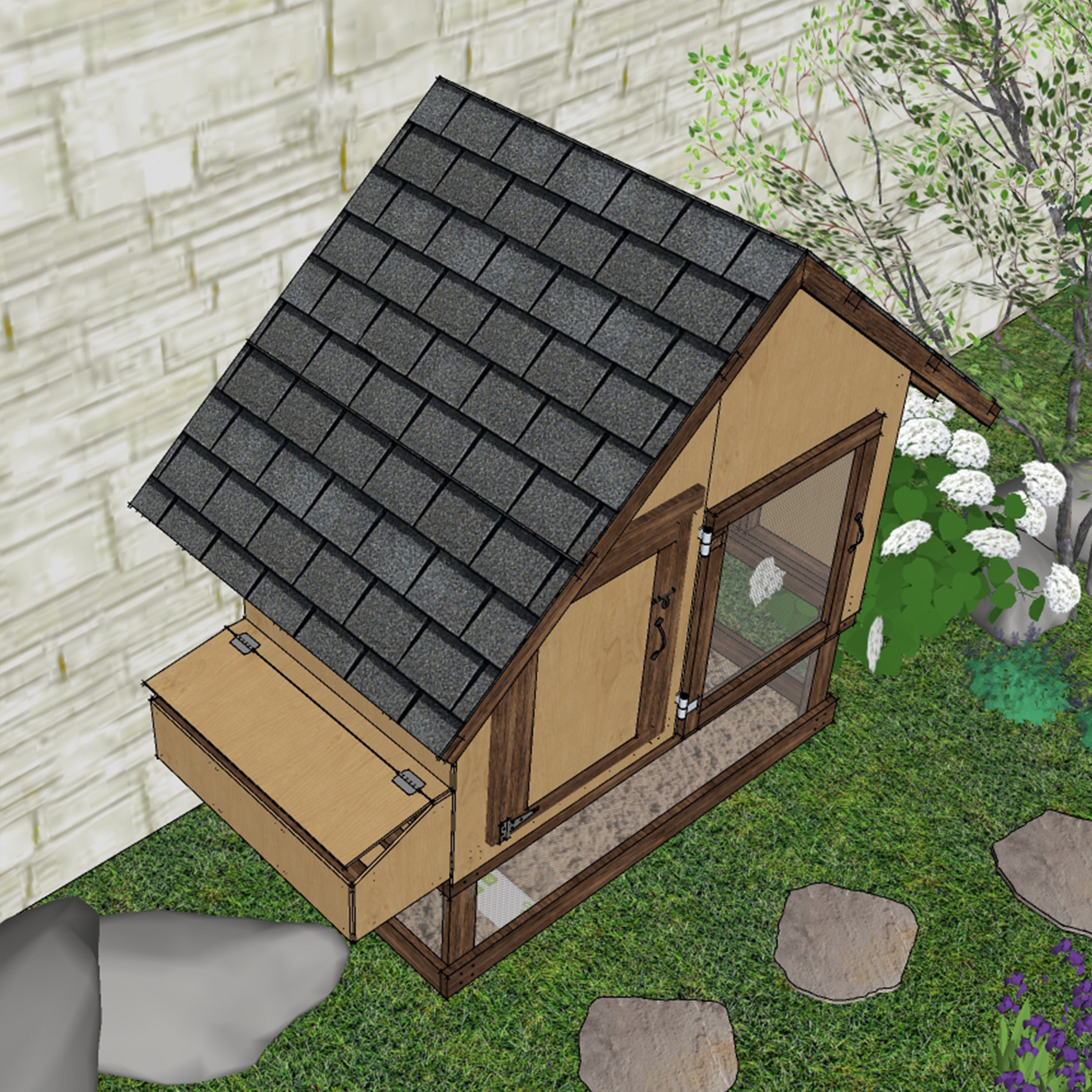 4x8 Chicken Coop Plans - Diy Chicken Coop With Run Plans - Build Wood ...