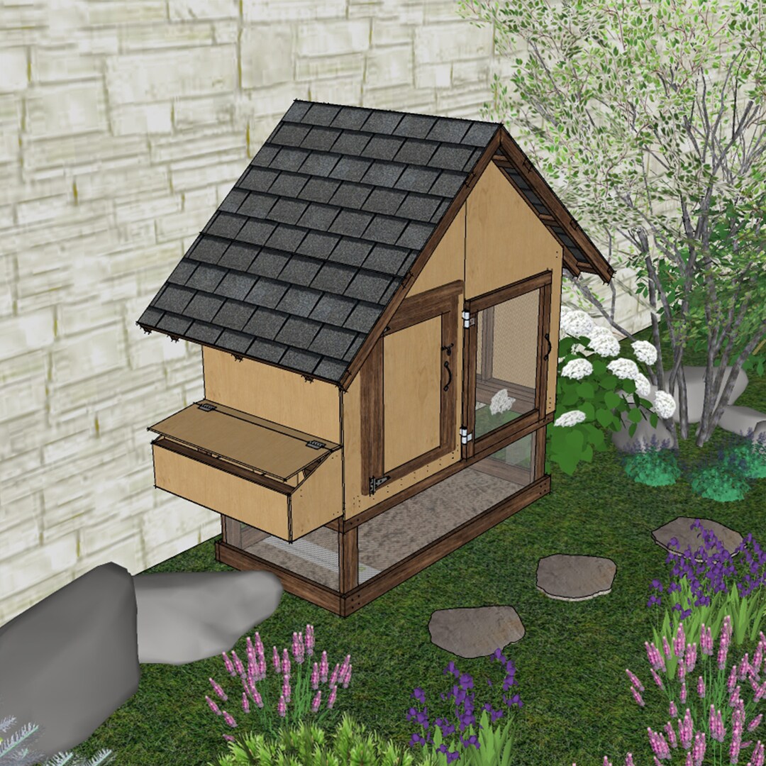 4x8 Chicken Coop Plans - Diy Chicken Coop With Run Plans - Build Wood ...