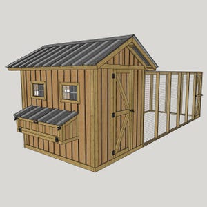 8 x 24 Chicken coop plans - DIY Chicken coop plans with run -DIY Chicken run plans -Chicken Coop & Run Plans -Chicken coop plans 20 chickens