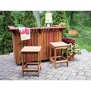 DIY Outdoor bar plans - Wood backyard bar plans - Build patio bar plan - Garden bar plans