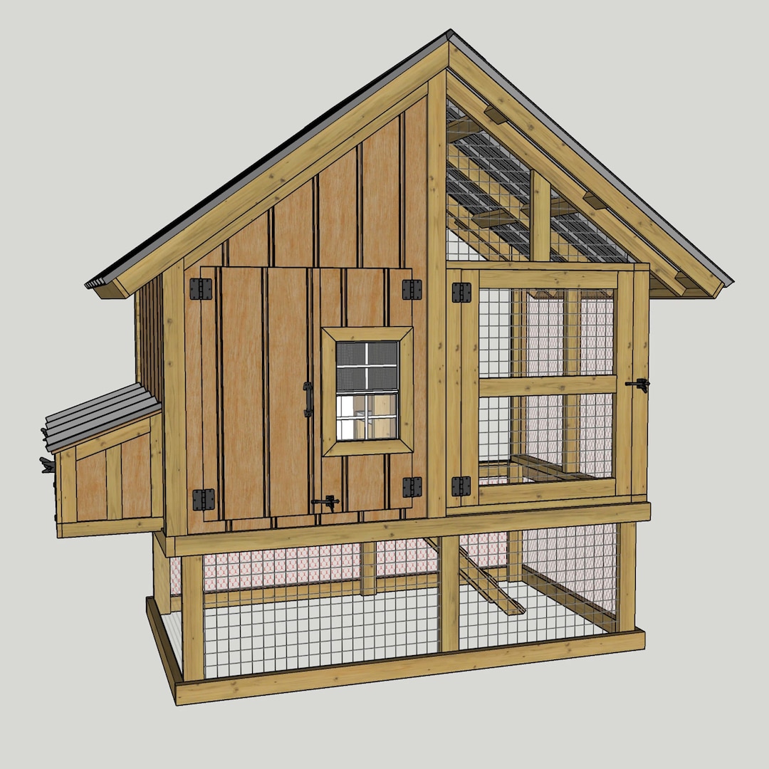 4x8 Chicken Coop Plans - DIY Chicken Coop Plans With Run - DIY Chicken ...