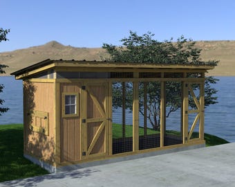 6x18 Chicken coop plans 15 chickens - DIY Chicken coop plans with run - DIY Chicken run plans - Chicken Coop Run Plans - Hens house plans