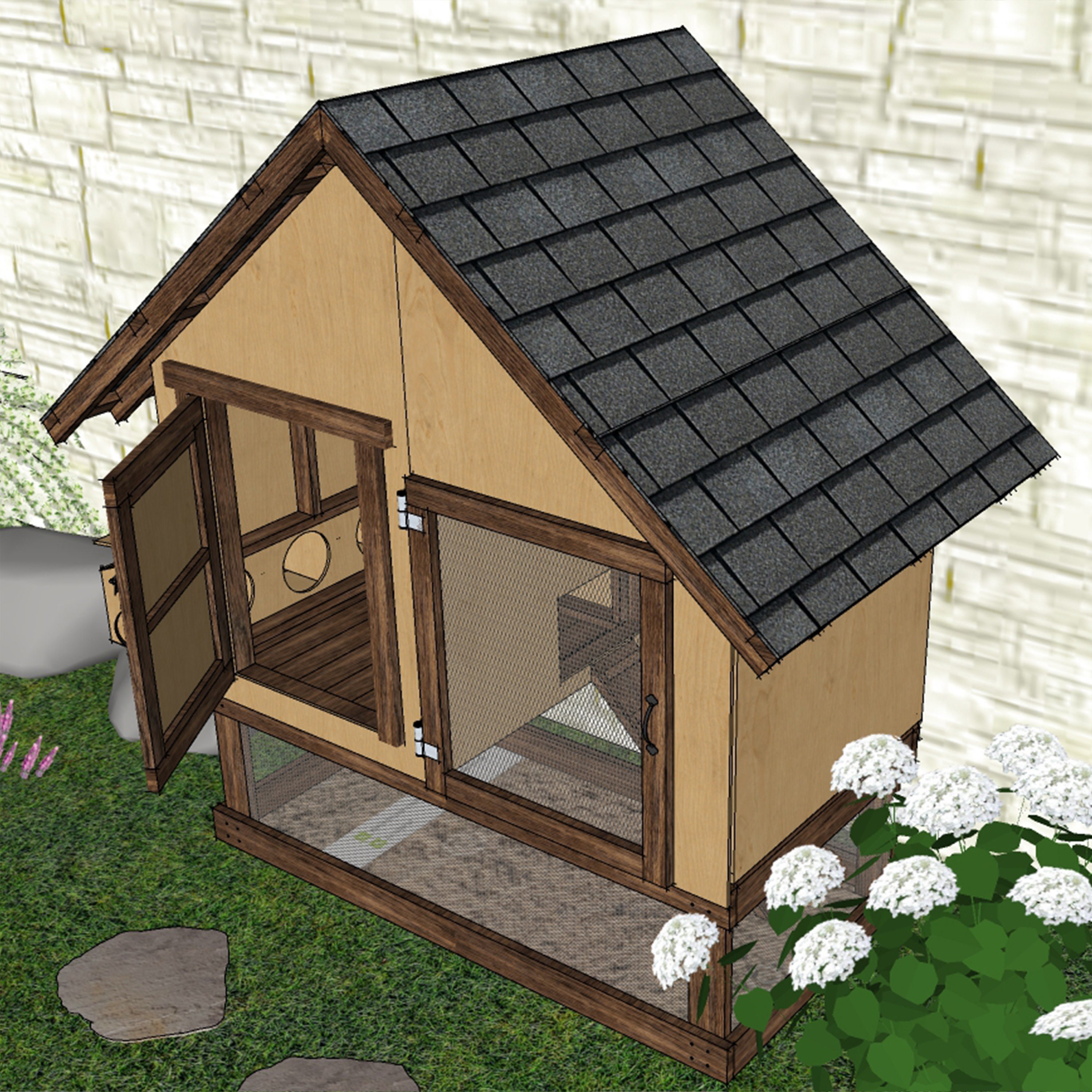 4x8 Chicken Coop Plans - Diy Chicken Coop With Run Plans - Build Wood ...