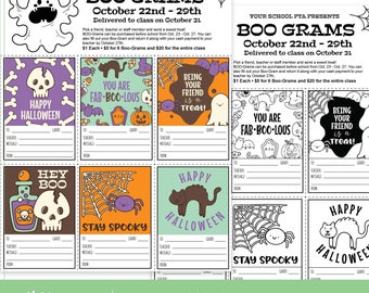 Boo-Grams | Halloween Boo-Grams • Editable in Google Slides • PTA, PTO, ASB Fundraising Promotion