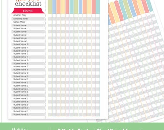 Student Checklist Editable - Teacher Binder | Student Record | Binder Insert