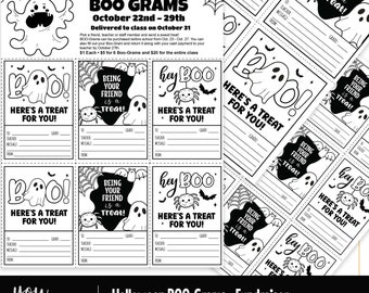 Boo-Grams | Halloween Boo-Grams • Editable in Google Slides • PTA, PTO, ASB Fundraising Promotion