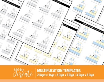 Multiplication Practice Sheets • Math Worksheet 2nd - 4th Grade • Multiplication Tables • 1, 2 & 3 Digit Templates and Google Slides