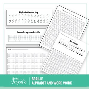 点字 | 点字アルファベットと単語ワーク | 点字の書き方を学ぶ • 編集可能なワークシート付き