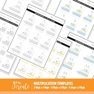 Multiplication Practice Sheets • Math Worksheet 2nd - 4th Grade • Multiplication Tables • 1, 2 & 3 Digit Templates and Google Slides